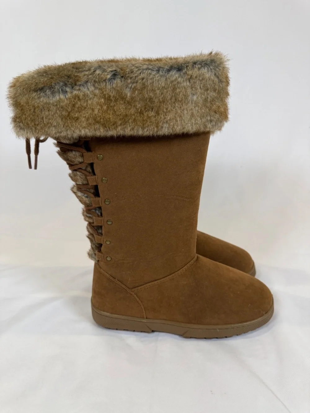 Rampage Ram-Asher Tan Faux Fur Winter Boots Women's 7M NIB